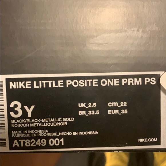 SOLD Gold/Black Foams Size 3y SOLD - Picture 6 of 6